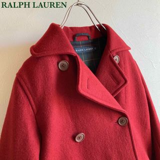 Ralph Lauren - ラルフローレン ベルト付 ウール メルトン Pコート 7 赤 レッド ボルドー