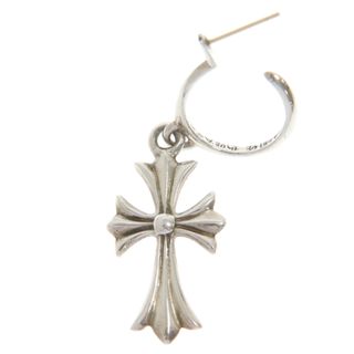 クロムハーツ(Chrome Hearts)のCHROME HEARTS クロムハーツ TINY CH CROSS タイニーCHクロスフープ シルバーピアス(ピアス(片耳用))