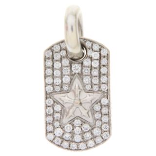 クロムハーツ(Chrome Hearts)のCHROME HEARTS クロムハーツ 18KWG DT TNY STAR P/DMND/タイニースター パヴェダイヤ ホワイトゴールド ネックレストップ(ネックレス)