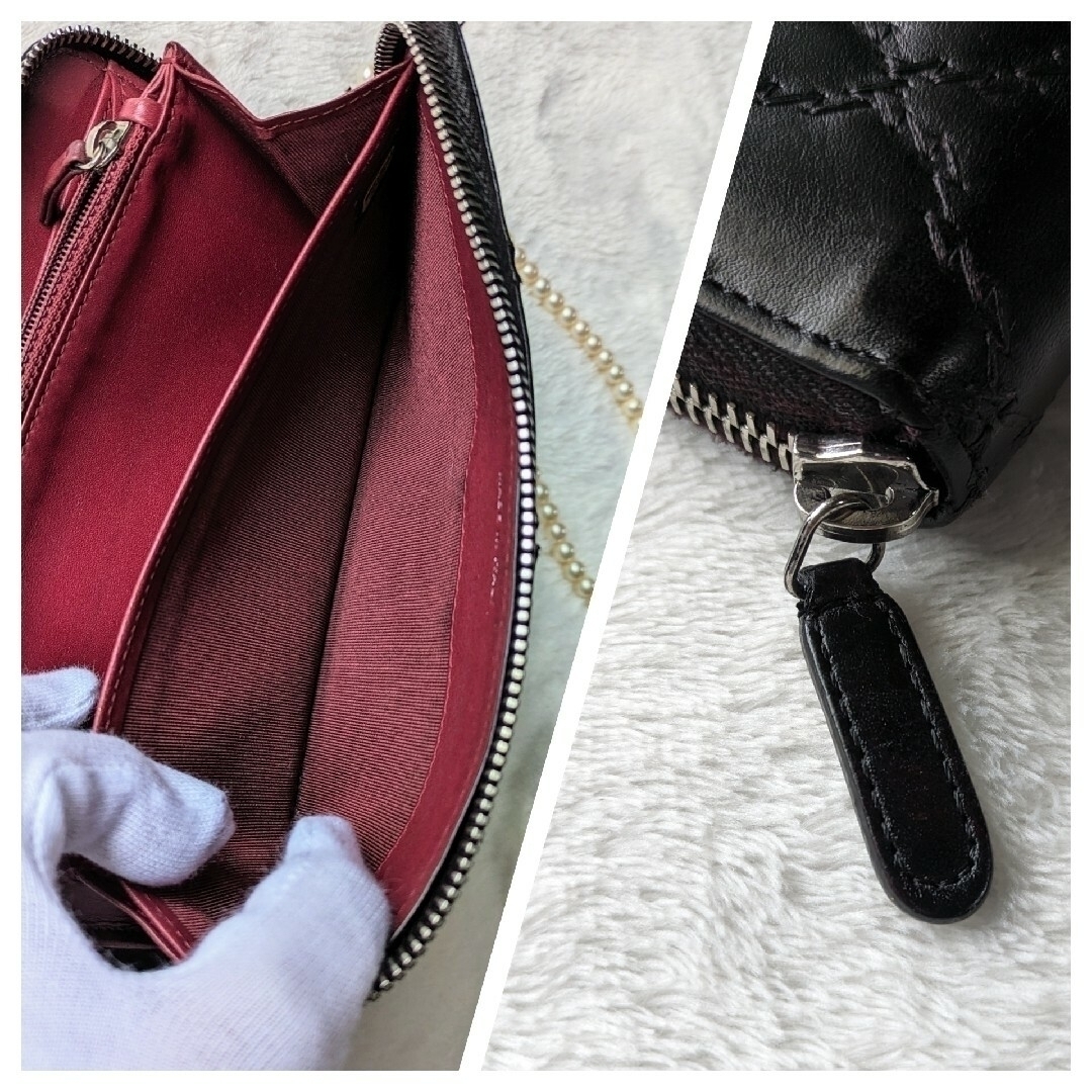 CHANEL(シャネル)のCHANEL　シャネル　ウルトラステッチ　マトラッセ　長財布　黒　赤　ラウンド レディースのファッション小物(財布)の商品写真