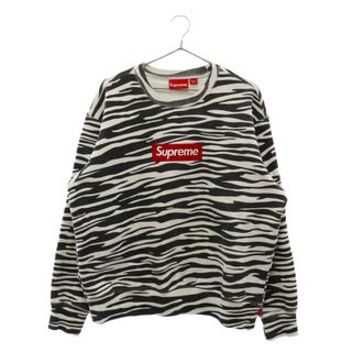 シュプリーム(Supreme)のSUPREME シュプリーム 22AW Box Logo Crewneck Zebra ボックス ロゴ クルーネックスウェットトレーナー ゼブラ ブラック/ホワイト(スウェット)