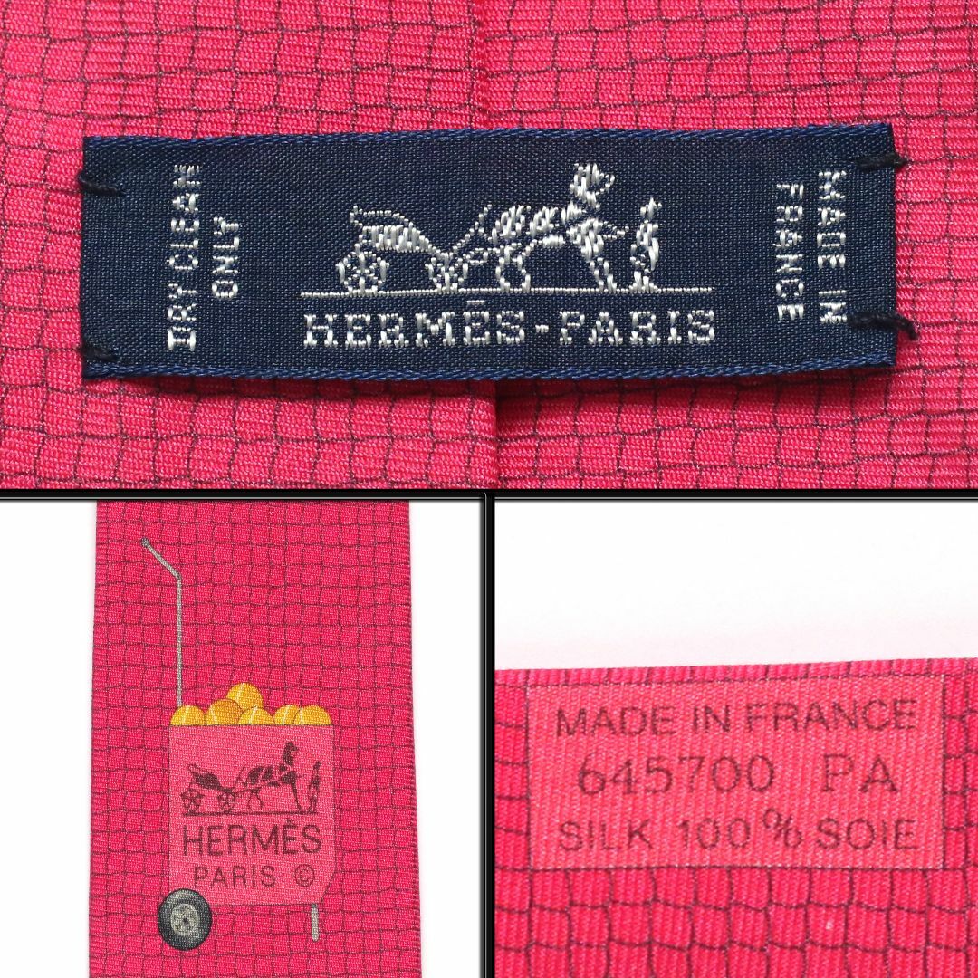 Hermes(エルメス)の【美品】◇エルメス◇ ピンク / シルク100% / ネクタイ メンズのファッション小物(ネクタイ)の商品写真