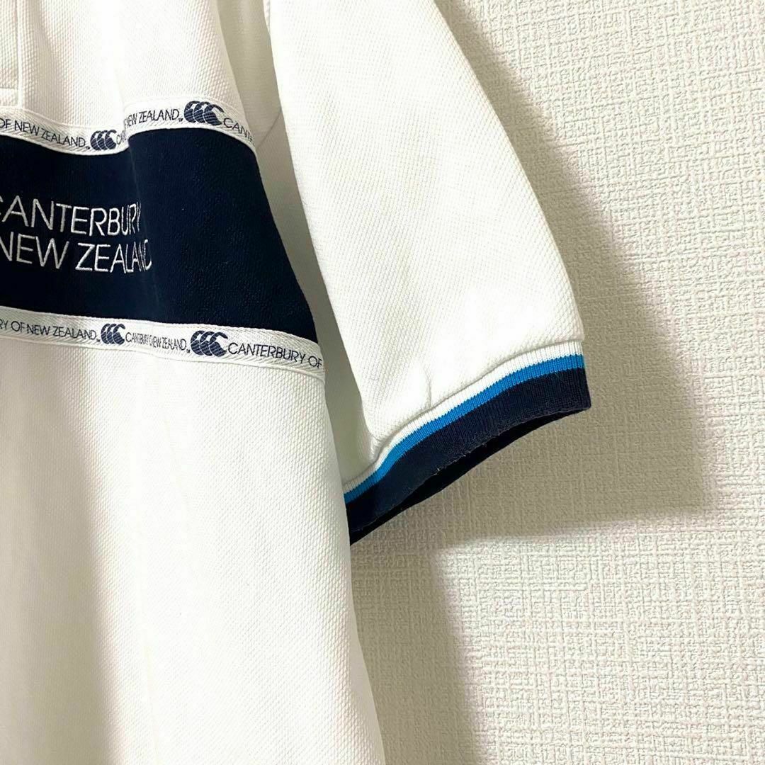 CANTERBURY(カンタベリー)のポロシャツ 半袖 カンタベリーオブニュージーランド センターロゴ 刺繍 L 綿 メンズのトップス(ポロシャツ)の商品写真