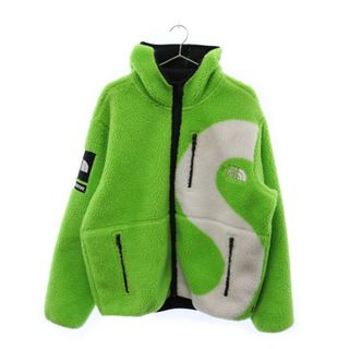 シュプリーム(Supreme)のSUPREME シュプリーム 20AW×THE NORTH FACE S Logo Hooded Fleece Jacket NT62004I ノースフェイス Sロゴフーデッドフリースジャケット グリーン(フライトジャケット)