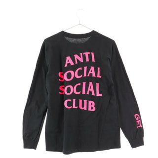 アンチソーシャルソーシャルクラブ(ANTI SOCIAL SOCIAL CLUB)のANTI SOCIAL SOCIAL CLUB アンチソーシャルソーシャルクラブ ロゴプリントクルーネック長袖Tシャツ ブラック/ピンク(Tシャツ/カットソー(七分/長袖))