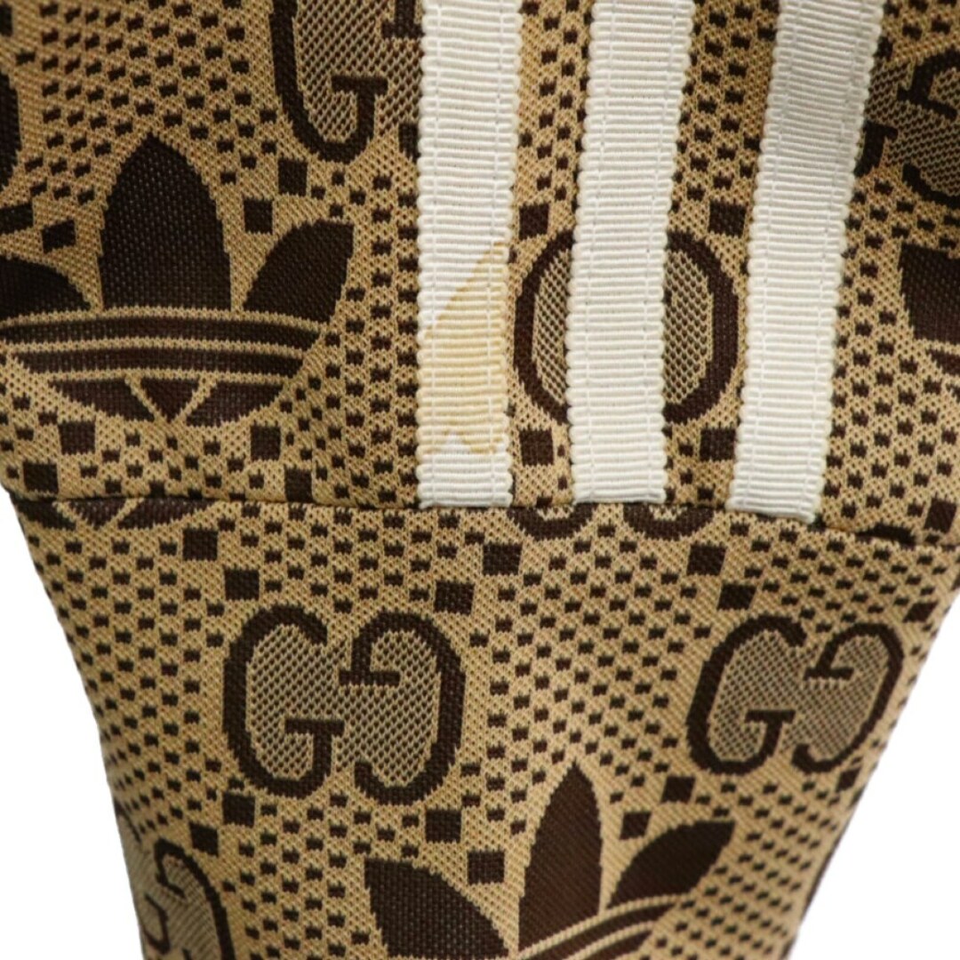 Gucci(グッチ)のGUCCI グッチ ×adidas アディダス GG トレフォイル 総柄 ジップアップ ジャケット ブラウン 722998 XJE10 メンズのジャケット/アウター(フライトジャケット)の商品写真