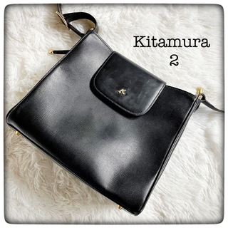 キタムラ(Kitamura)のKITAMURA2 ショルダーバッグ ブラック レザー(ショルダーバッグ)