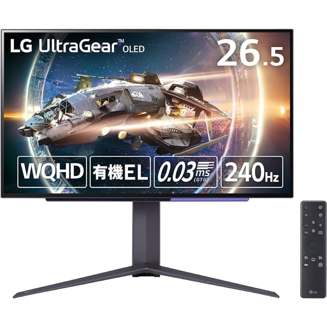 LG Electronics(エルジーエレクトロニクス)のLG ゲーミングモニター 有機EL 240Hz スマホ/家電/カメラのPC/タブレット(ディスプレイ)の商品写真