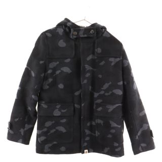 アベイシングエイプ(A BATHING APE)のA BATHING APE アベイシングエイプ カモ メルトンウールコート ブラック 001HJ0801001X(フライトジャケット)