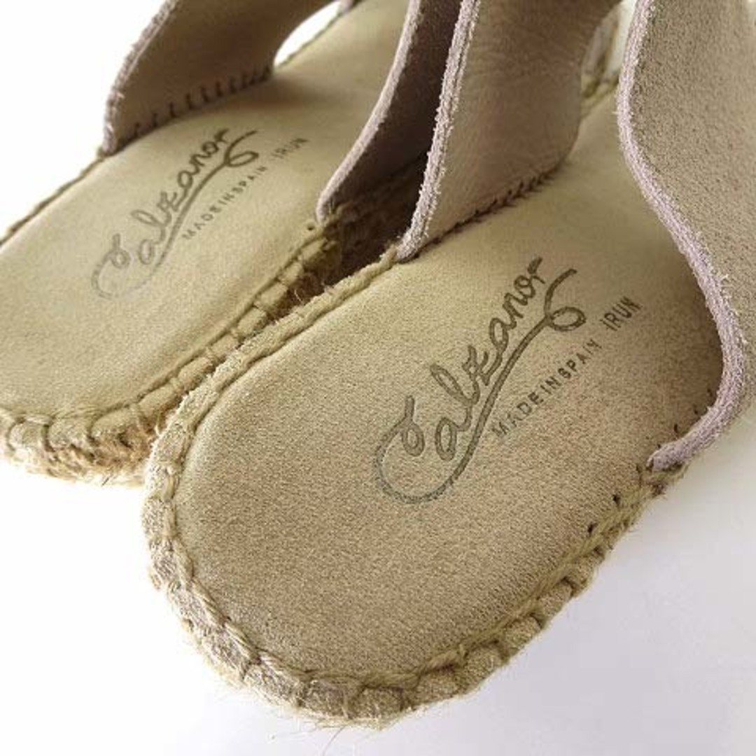 Calzanor(カルザノール)のカルザノール サンダル ウエッジ 本革スエードレザー 36 グレージュ 23cm レディースの靴/シューズ(サンダル)の商品写真