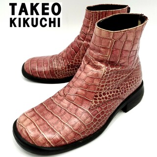タケオキクチ(TAKEO KIKUCHI)の日本製★TAKEO KIKUCHI★25cmレザーバックジップブーツ SZS41(ブーツ)