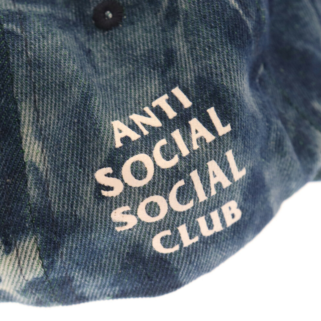 ANTI SOCIAL SOCIAL CLUB(アンチソーシャルソーシャルクラブ)のANTI SOCIAL SOCIAL CLUB アンチソーシャルソーシャルクラブ Weird Cap ブリーチ柄ロゴプリント 6パネルキャップ 帽子 インディゴ メンズの帽子(キャップ)の商品写真