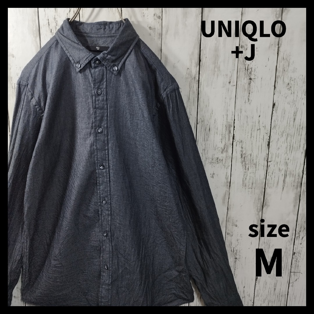 UNIQLO(ユニクロ)の【UNIQLO +J】ボタンダウンデニムシャツ　長袖　春秋冬 メンズのトップス(シャツ)の商品写真