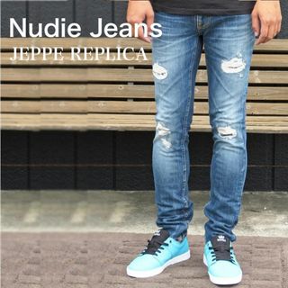 ヌーディジーンズ(Nudie Jeans)のNudie Jeans THINFINN ダメージ加工JEPPE REPLICA(デニム/ジーンズ)