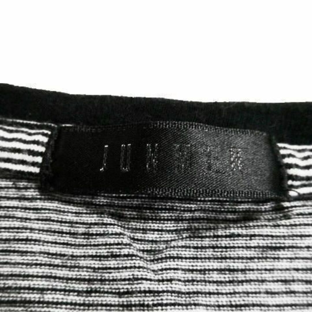 JUNMEN(ジュンメン)のジュンメン Tシャツ カットソー 半袖 ボーダー 黒白 220727AH16A メンズのトップス(Tシャツ/カットソー(半袖/袖なし))の商品写真