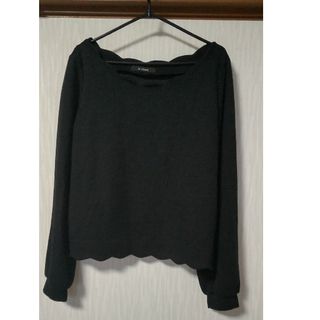 ダブルクローゼット(w closet)のw closetカットソー黒F(カットソー(長袖/七分))