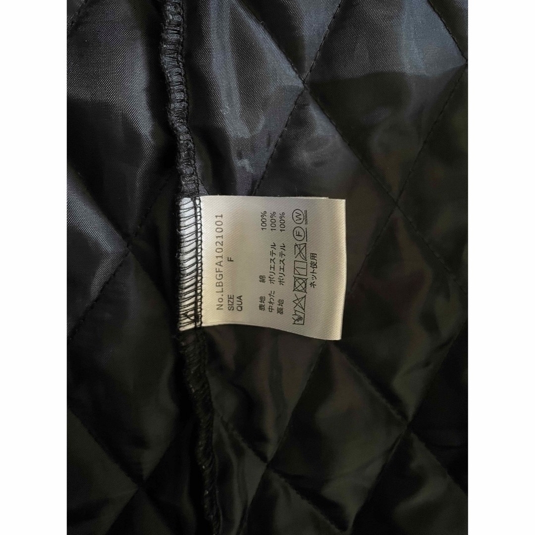 リブラキュー　キルティングボリュームコート　ロングコート　ブラック　黒 レディースのジャケット/アウター(ロングコート)の商品写真