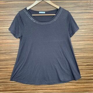 レディース Tシャツ️⭐️ Lサイズ 灰色 チャコールグレー 半袖(Tシャツ(半袖/袖なし))