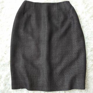 フォクシーブティック(FOXEY BOUTIQUE)の美品♪ FOXEY BOUTIQUE ウール混 ラメ Iライン スカート 40(ひざ丈スカート)