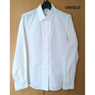 ユニクロ(UNIQLO)のユニクロ UNIQLO レディース ブラウス 白シャツ【美品】(シャツ/ブラウス(長袖/七分))