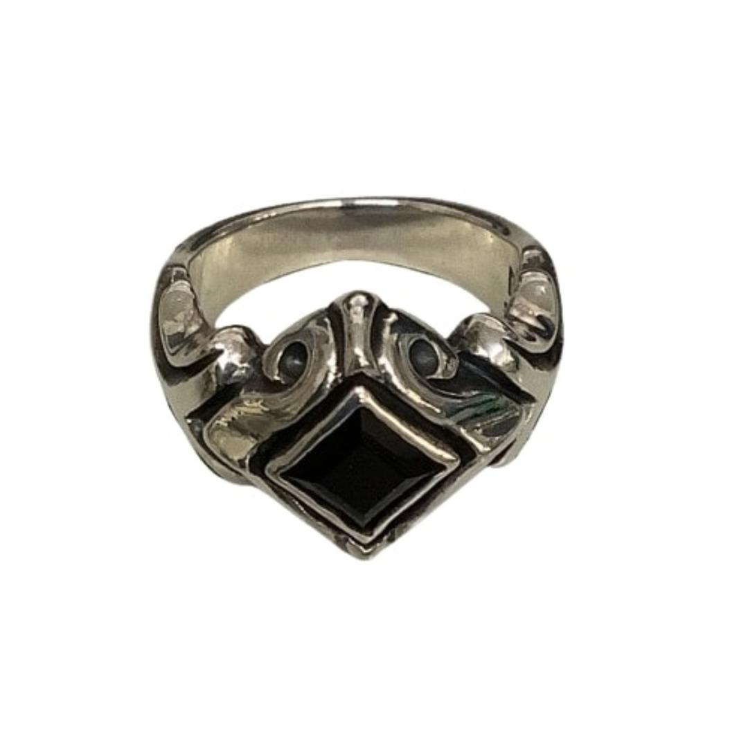 ♪♪m's collection エムズコレクション アクセサリー  リング 指輪 SILVER925 黒色石 7号 レディースのアクセサリー(リング(指輪))の商品写真