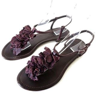 アザー(other)のNARASHOES イタリア製 サンダル 本革レザー 37 こげ茶 23.5cm(サンダル)