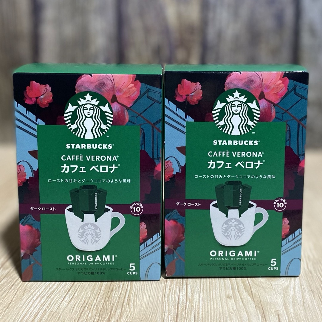 Starbucks Coffee(スターバックスコーヒー)の☕️スターバックスオリガミ  カフェベロナ  10袋    ドリップコーヒー 食品/飲料/酒の飲料(コーヒー)の商品写真