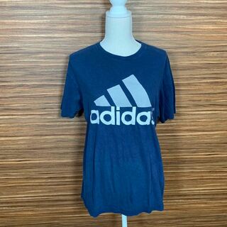アディダス(adidas)のadidas アディダス Tシャツ Lサイズ ネイビー 紺色 半袖 ロゴ(Tシャツ/カットソー(半袖/袖なし))