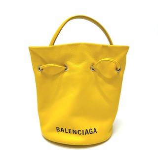 バレンシアガ(Balenciaga)のバレンシアガ BALENCIAGA EVERYDAY ドローストリング 638342 バケットバッグ 2WAY ハンドバッグ カバン ショルダーバッグ レザー イエロー(ショルダーバッグ)