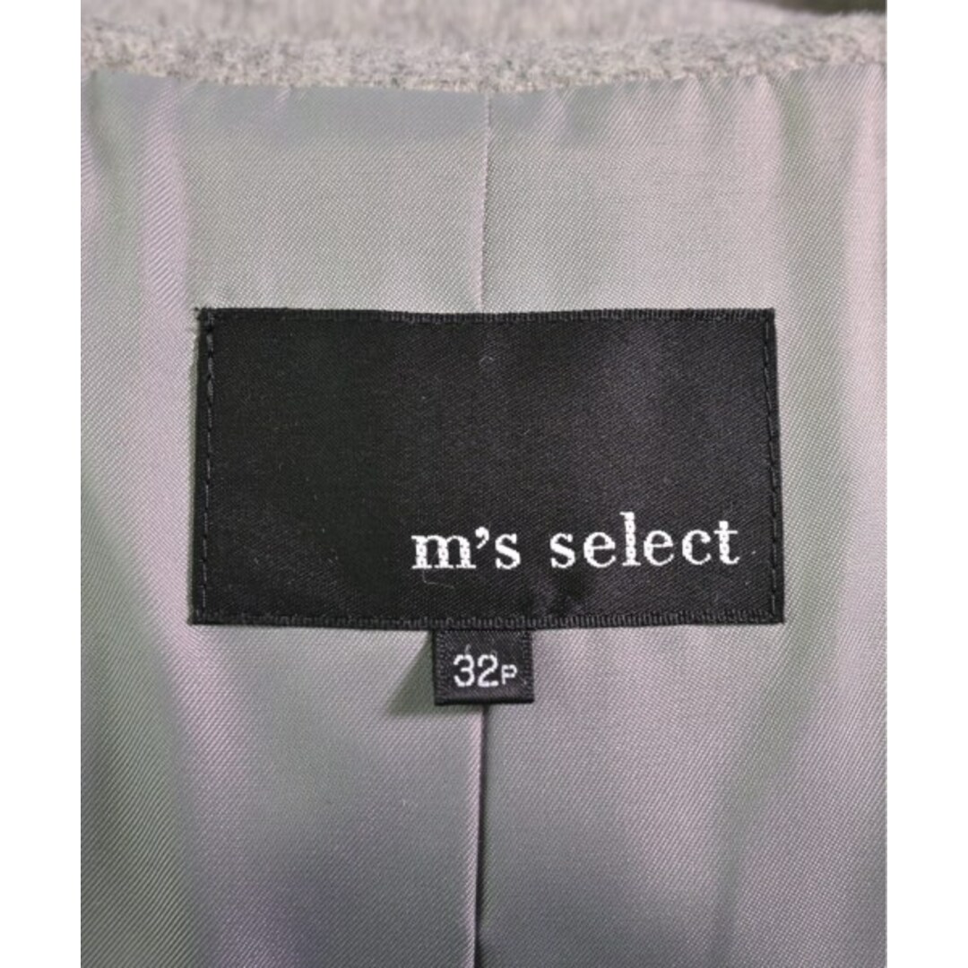 m's select エムズセレクト ピーコート 32(XXS位) グレー 【古着】【中古】 レディースのジャケット/アウター(ピーコート)の商品写真