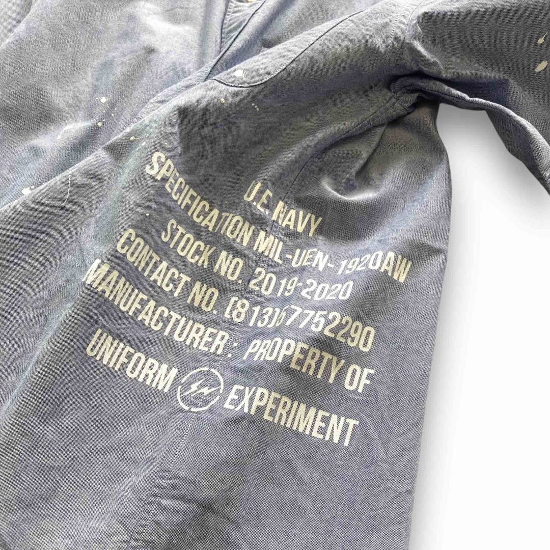 uniform experiment(ユニフォームエクスペリメント)の【uniform experiment】ペイントシャンブレーシャツ ソフネット メンズのトップス(シャツ)の商品写真
