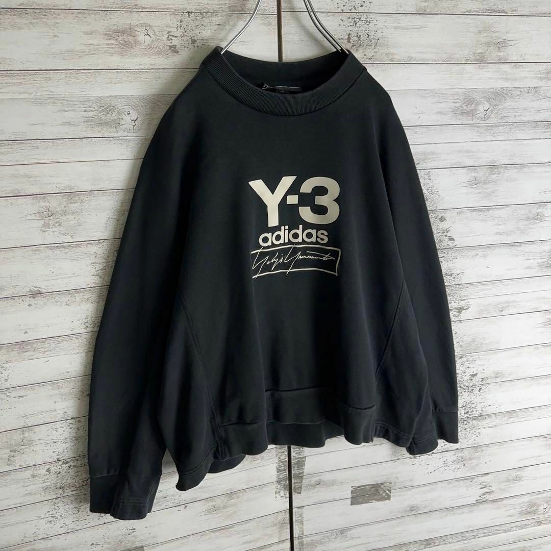 Y-3(ワイスリー)の8637【希少Lサイズ】Y-3☆ビッグロゴ定番カラーワイドシルエット スウェット レディースのトップス(トレーナー/スウェット)の商品写真