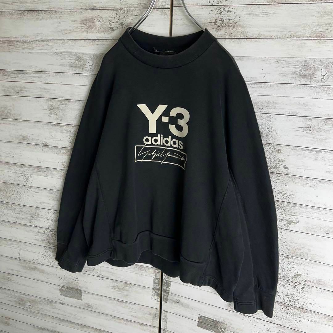 Y-3(ワイスリー)の8637【希少Lサイズ】Y-3☆ビッグロゴ定番カラーワイドシルエット スウェット レディースのトップス(トレーナー/スウェット)の商品写真