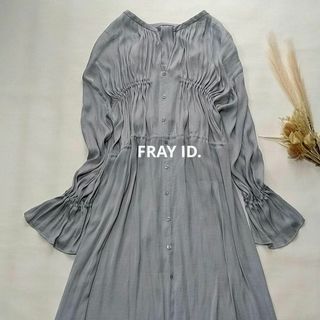 フレイアイディー(FRAY I.D)のFRAY.I.D フレイアイディー ギャザーロングワンピース フェミニン(ロングワンピース/マキシワンピース)