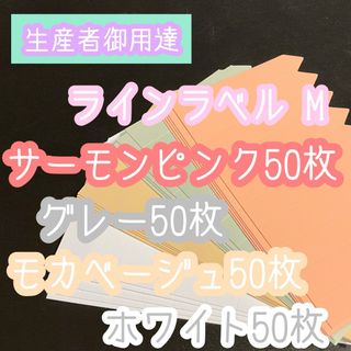 ラインラベル 中 肌/茶/灰/白 各 50枚 カラー 多肉植物 エケベリア (プランター)