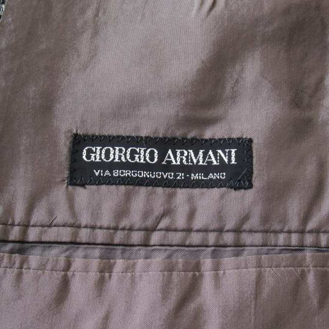 Giorgio Armani(ジョルジオアルマーニ)のジョルジオアルマーニ ウール チェック ダブル テーラード ジャケット ブレザー メンズのジャケット/アウター(テーラードジャケット)の商品写真