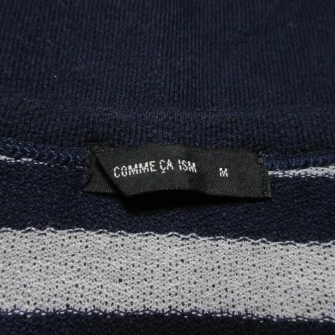COMME CA ISM(コムサイズム)のコムサイズム ニットソー 半袖 ボーダー M 紺 ネイビー 220927CK5A レディースのトップス(ニット/セーター)の商品写真
