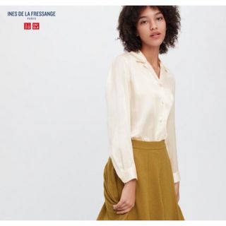 ユニクロ(UNIQLO)のシルクブラウスS(シャツ/ブラウス(長袖/七分))