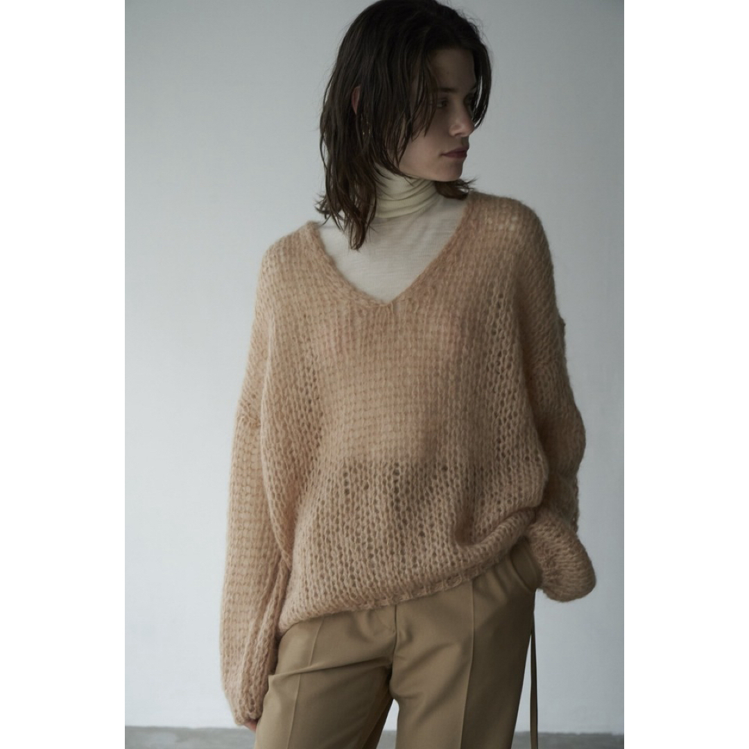 CLANE V NECK LOOSE MOHAIR KNIT TOPS 完売品