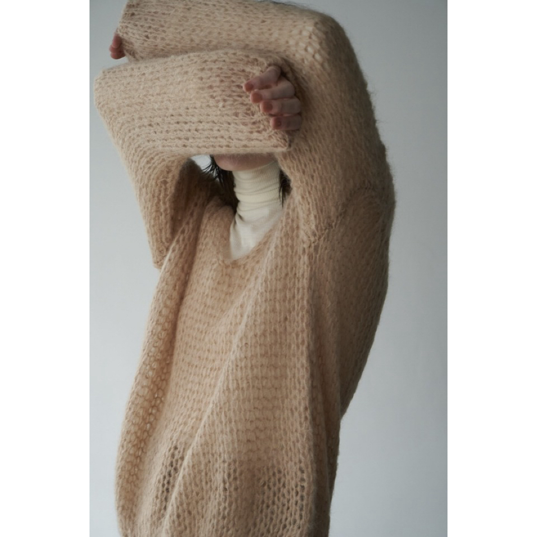 CLANE V NECK LOOSE MOHAIR KNIT TOPS 完売品