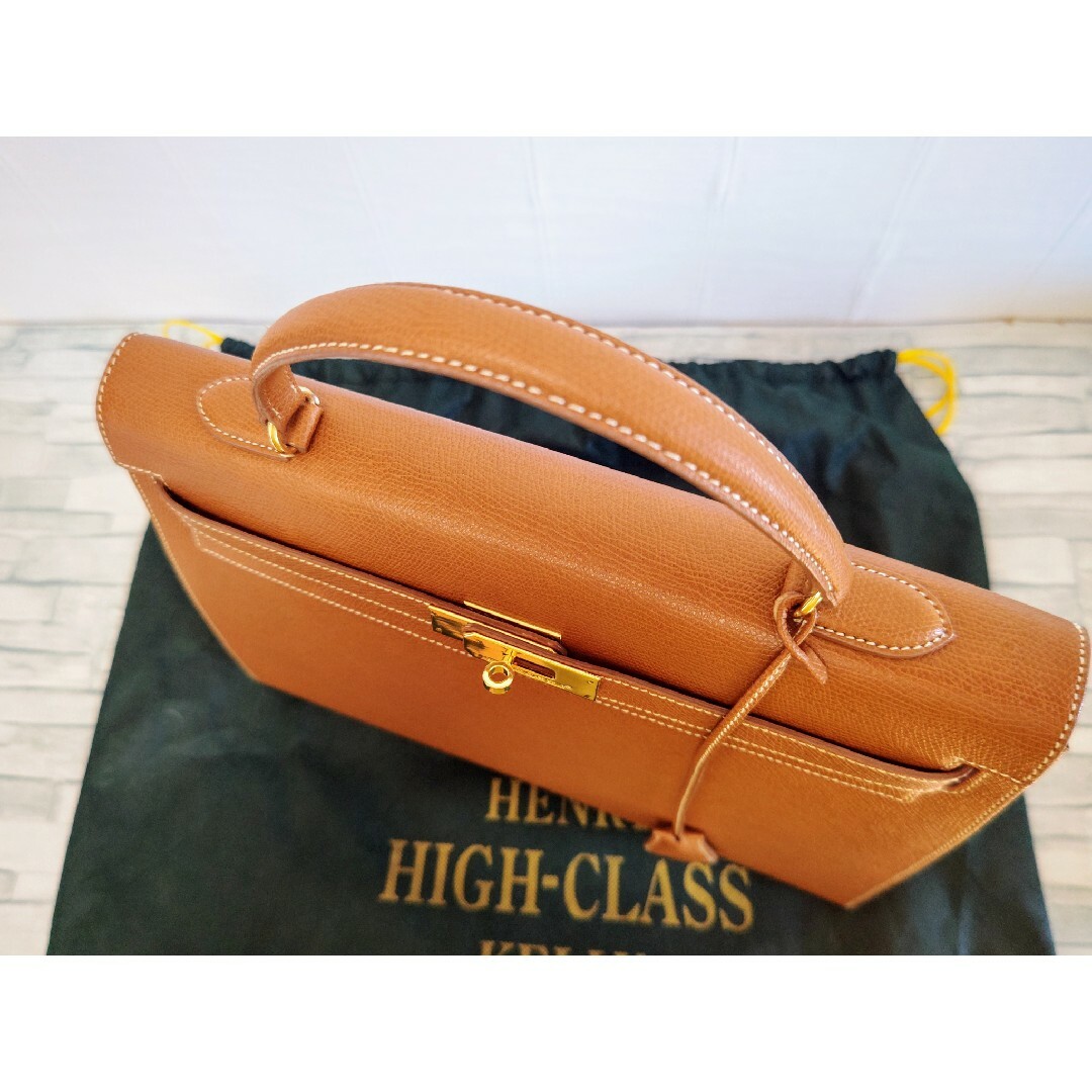 High class ハイクラス ハンドバッグ レザー キャメル