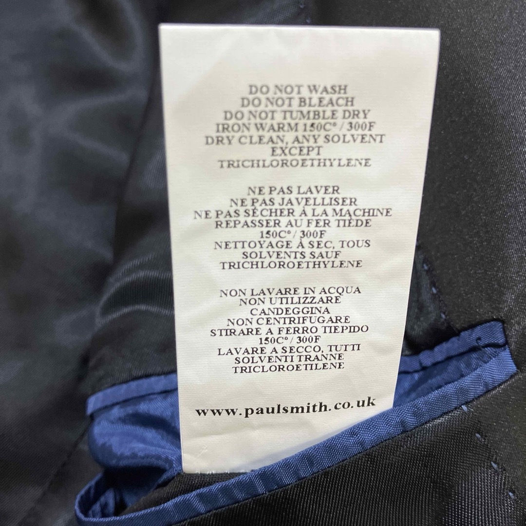 Paul Smith(ポールスミス)のポールスミス　Paul Smith テーラードジャケット  ブラック　38/48 メンズのジャケット/アウター(テーラードジャケット)の商品写真