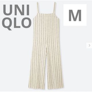 ユニクロ(UNIQLO)のユニクロ　サロペット　ウーマン　パンツ　白　オールインワン　オーバーオール(サロペット/オーバーオール)