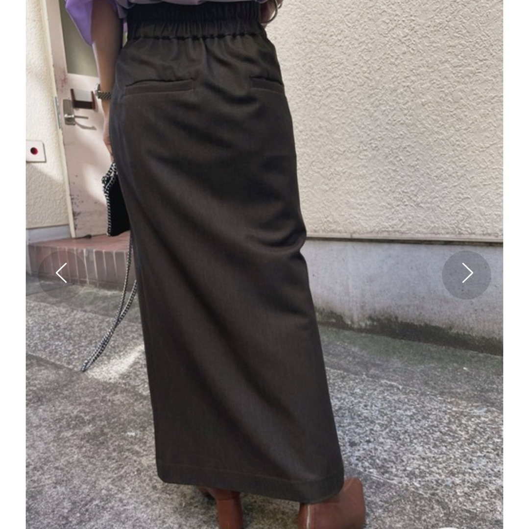 スカート丈約93cm【新品未使用品】AMERI アメリ ロングスカート　M　ブラウン　スカート