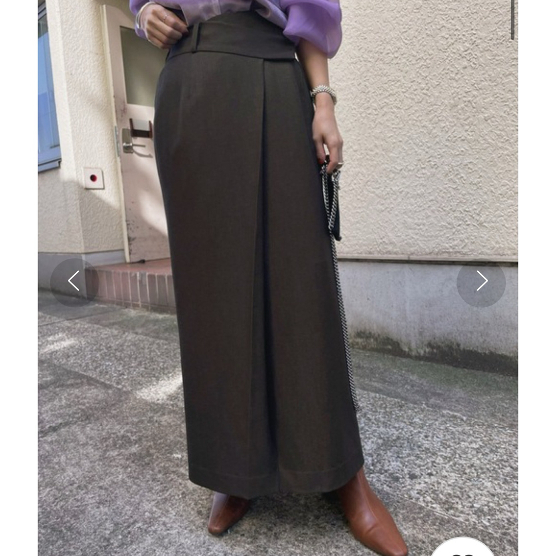 スカート丈約93cm【新品未使用品】AMERI アメリ ロングスカート　M　ブラウン　スカート