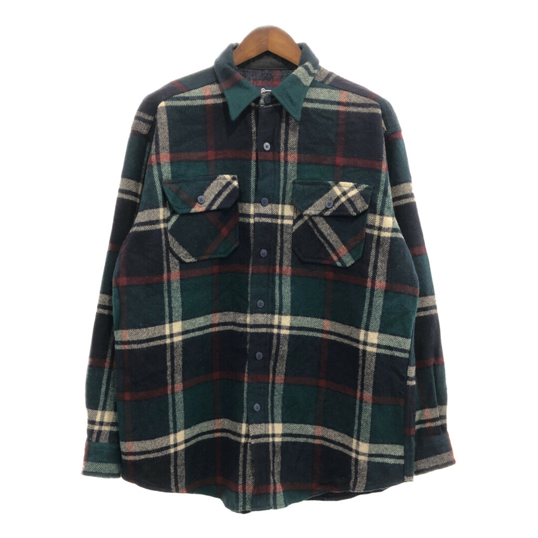 WOOLRICH(ウールリッチ)の80年代 WOOLRICH ウールリッチ ウール チェック ネルシャツ トップス アメカジ カジュアル マルチカラー (メンズ XL) 中古 古着 P5970 メンズのトップス(シャツ)の商品写真