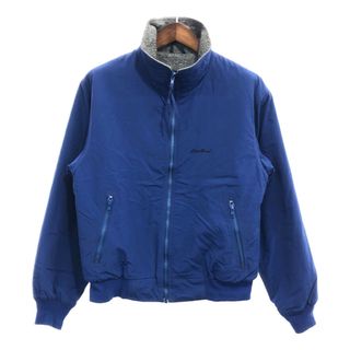 エディーバウアー(Eddie Bauer)の90年代 USA製 Eddie Bauer エディーバウアー ナイロン フリース ジャケット アウター アウトドア 防寒 ブルー (メンズ M) 中古 古着 P6014(その他)