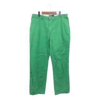 ポロラルフローレン(POLO RALPH LAUREN)の90年代 Polo by Ralph Lauren ラルフローレン SUFFIELD PANT カラーチノパンツ ポロチノ グリーン (メンズ 36/34) 中古 古着 P6303(その他)