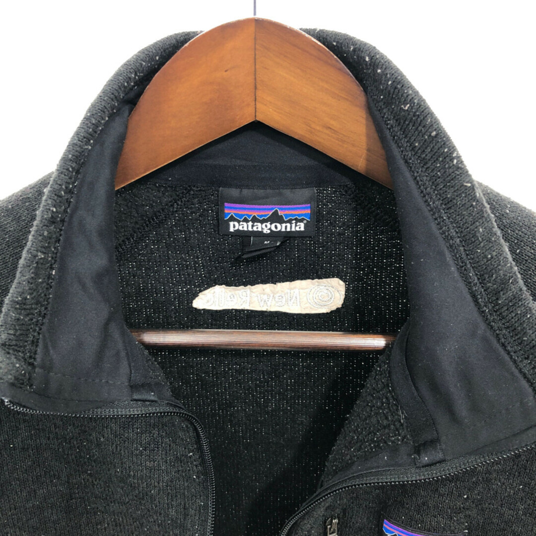 patagonia(パタゴニア)のpatagonia パタゴニア ベターセーター フリースジャケット アウター 刺繍 企業ロゴ ブラック (メンズ M) 中古 古着 P6307 メンズのジャケット/アウター(その他)の商品写真