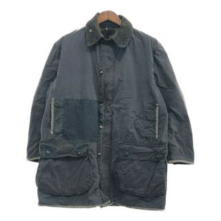 バーブァー(Barbour)の90年代 イングランド製 Barbour バブアー BORDER ボーダー オイルドジャケット ユーロ ブラック (メンズ C42/107CM) 中古 古着 P6423(その他)